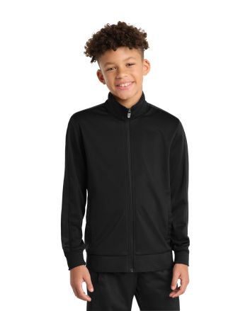 Sport-Tek  &#174;  Youth Tricot Sleeve Stripe Track Jacket. YST94