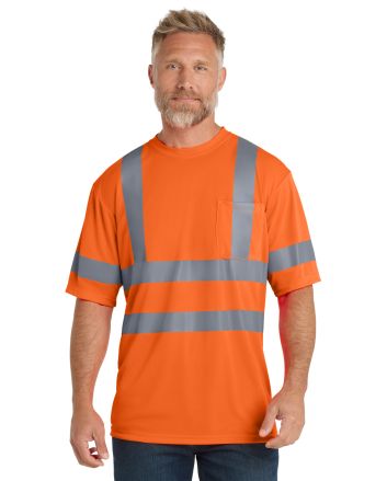 CornerStone &#174; - ANSI 107 Class 3 Short Sleeve Snag-Resistant Reflective T-Shirt. CS408