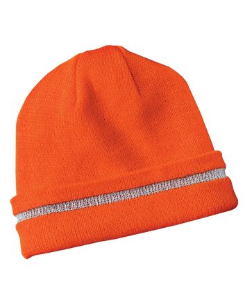 CornerStone &#174; - Enhanced Visibility Beanie with Reflective Stripe. CS800