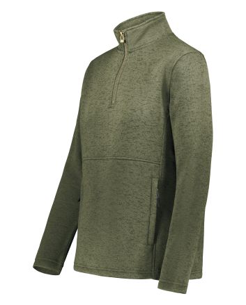 Holloway Ladies Alpine Sweater Fleece 1/4 Zip Pullover 223740