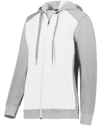 Augusta Sportswear Ladies Three-Season Fleece Full Zip Hoodie 6901
