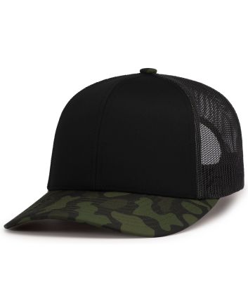 Pacific Headwear WEEKENDER DUCK CAMO TRUCKER SNAPBACK CAP P686
