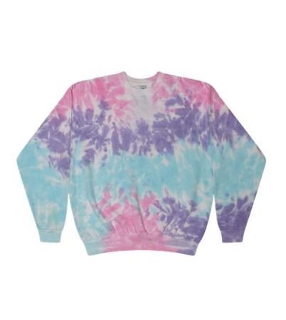 Colortone Unisex Tie-Dyed Fleece Crewneck Sweatshirt 8100C