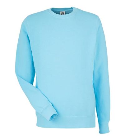 J. America Unisex Pigment-Dyed Fleece Crewneck Sweatshirt 8731a