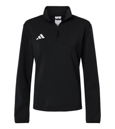Adidas Women's 3-Stripes Quarter-Zip Pullover AT401