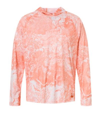 HUK Men's Pursuit Mossy Oak Printed Hooded Long Sleeve T-Shirt H12L0047
