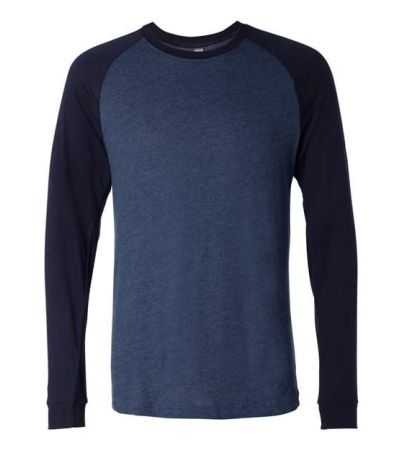BELLA + CANVAS Men's Long Sleeve Jersey Baseball Tee 3000