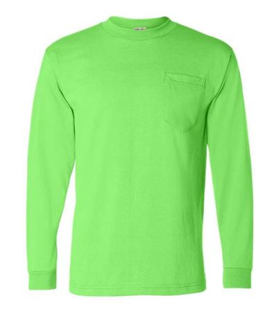 Bayside Unisex USA-Made 50/50 Long Sleeve Pocket T-Shirt 1730