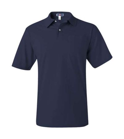 JERZEES Men's SpotShield® 50/50 Polo with Pocket 436MPR