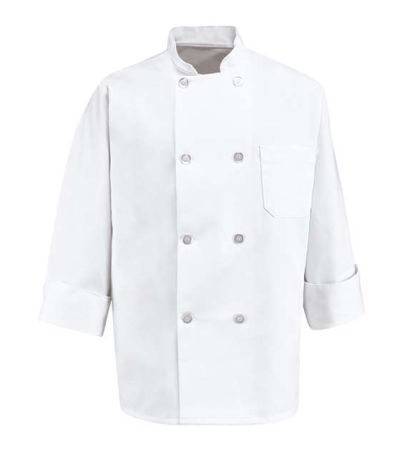 Chef Designs Eight Pearl Button Chef Coat 0403