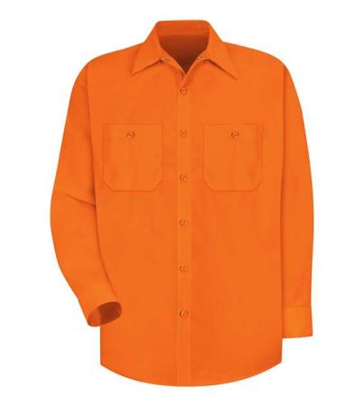 Red Kap Men's Enhanced Visibility Long Sleeve Work Shirt SS14