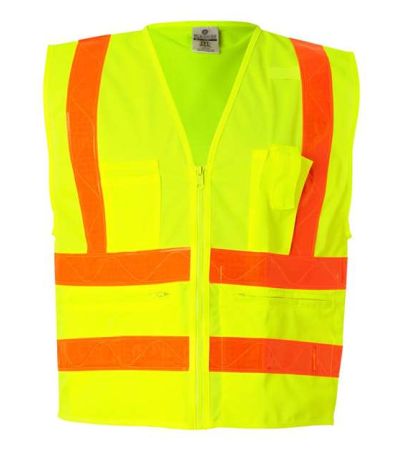 Kishigo Unisex Prismatic Hydrowick-Lite Multi Zipper Vest 1197-1198