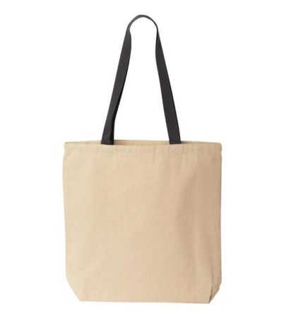 Liberty Bags Natural Tote with Contrast-Color Handles 8868