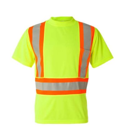 Kishigo Unisex Class 2 Flat Stitch Self-Fabric Panels T-Shirt 9120-9121