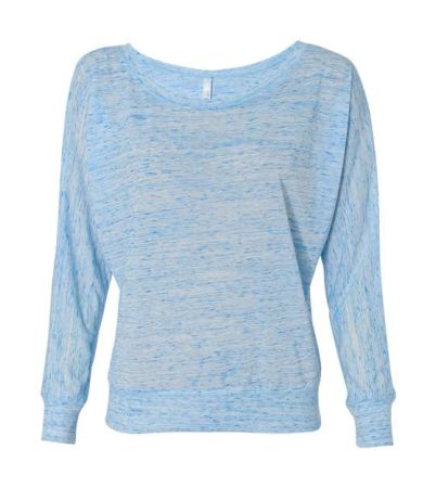 BELLA + CANVAS Women’s Flowy Off Shoulder Long Sleeve Tee 8850B