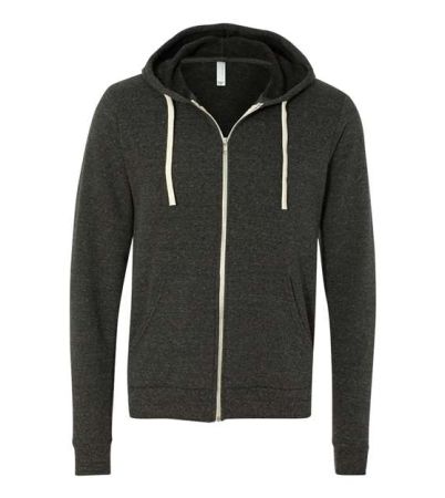 BELLA + CANVAS Unisex Triblend Sponge Fleece Full-Zip Hoodie Sweatshirt 3909