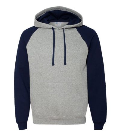 JERZEES Unisex Nublend® Colorblocked Raglan Hooded Sweatshirt 96CR