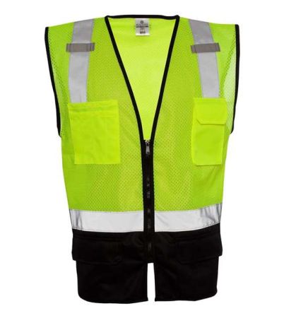 Kishigo Unisex Black Bottom Mesh Class 2 Vest 1509