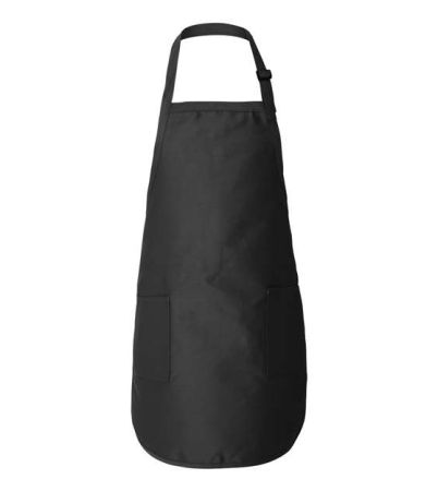 Q-Tees Full-Length Apron with Pockets Q4350