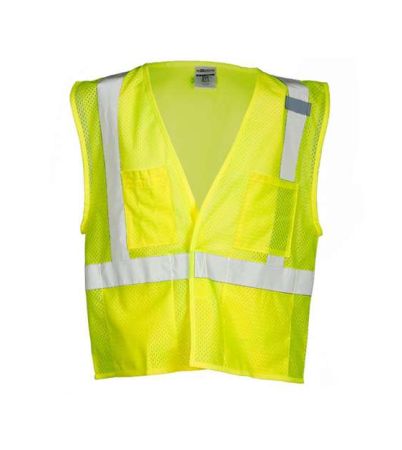 Kishigo Unisex 4 Pocket Hook-and-Loop Mesh Vest 1083-1084