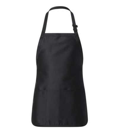 Q-Tees Full-Length Apron with Pouch Pocket Q4250
