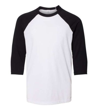 BELLA + CANVAS Youth Three-Quarter Sleeve Baseball Tee 3200Y