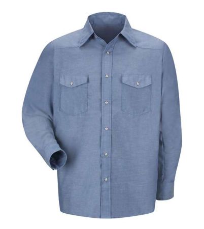 Red Kap Men's Tall Deluxe Western Style Long Sleeve Shirt SC14T