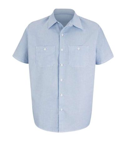 Red Kap Men's Tall Industrial Stripe Work Shirt SL20T