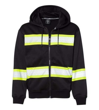 Kishigo Men's EV Series® Enhanced Visibility Full-Zip Hooded Sweatshirt B310-313