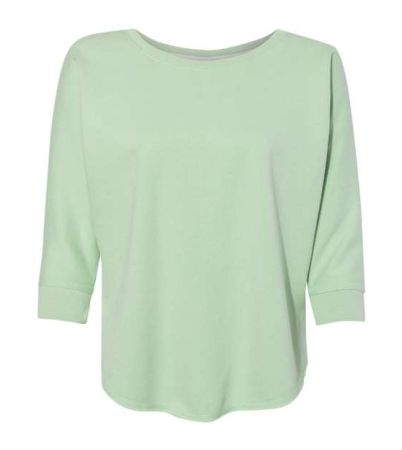 J. America Women's Lounge Fleece Dolman Crewneck Sweatshirt 8685J