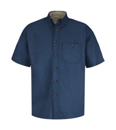 Red Kap Men's Short Sleeve 100% Cotton Dress Shirt SC64