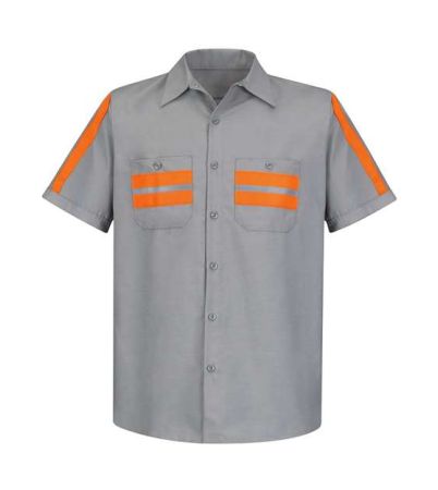 Red Kap Men's Tall Enhanced Visibility Industrial Work Shirt SP24ET