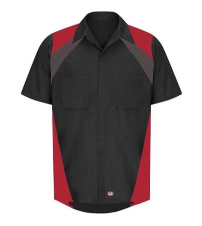Red Kap Men's Tri-Color Short Sleeve Shop Shirt SY28