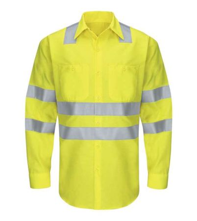 Red Kap Men's Enhanced & Hi-Visibility Long Sleeve Work Shirt SY14