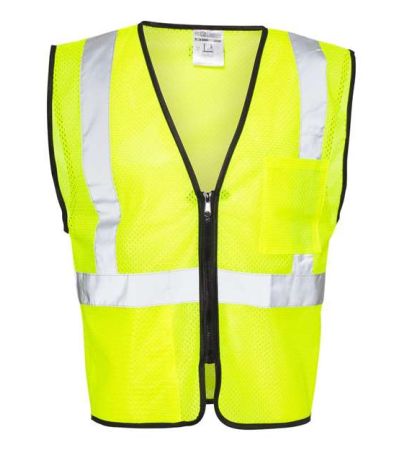 Kishigo Unisex Double-Pocket Zippered Economy Class 2  Vest 1537-1538