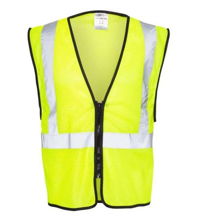 Kishigo Unisex Zippered Mesh Economy Class 2 Vest 1547-1548