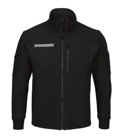 Bulwark Men's Zip Front Fleece Jacket-Cotton /Spandex Blend SEZ2