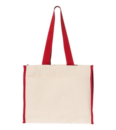 Q-Tees 14L Tote with Contrast-Color Handles Q1100