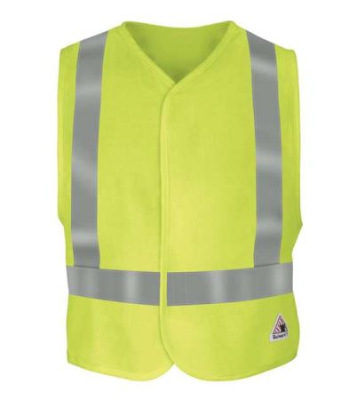 Bulwark Men's Men's Hi-Visibility Flame-Resistant Safety Vest VMV4HV
