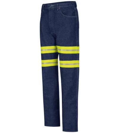 Red Kap Men's Enhanced Visibility Relaxed Fit Jeans PD60ED