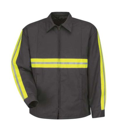 Red Kap Men's Tall Enhanced Visibility Perma-Lined Panel Jacket JT50ENT
