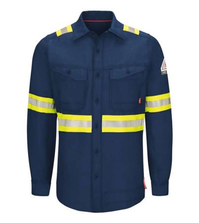 Bulwark Men's Tall iQ Series® Endurance Enhanced-Vis Work Shirt QS40ET