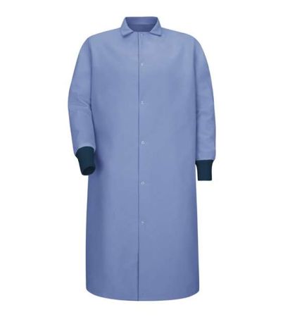 Red Kap Unisex Gripper-Front Pocketless Butcher Coat With Knit Cuffs KS60