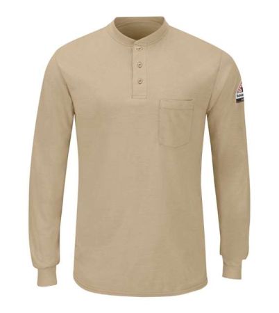 Bulwark Men's Tall Long Sleeve Henley SML8T