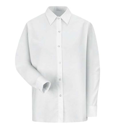Red Kap Women's Long Sleeve Specialized Pocketless Poplin Work Shirt SP15R