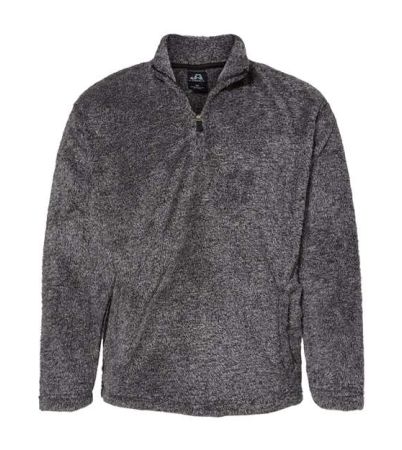 J. America Unisex Boundary Shag Frosty Sherpa Quarter-Zip Pullover 8464