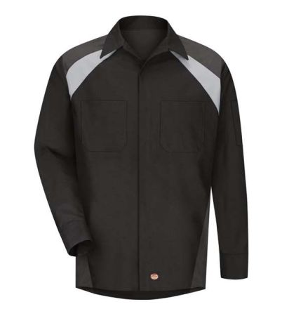 Red Kap Men's Long Sleeve Tri-Color Shop Shirt SY18
