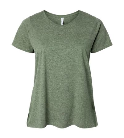 LAT Women's Curvy Collection Fine Jersey Tee 3816