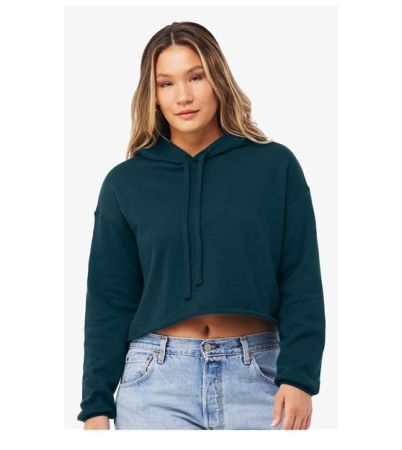 BELLA + CANVAS Women's Crop Hoodie Sweatshirt 7502