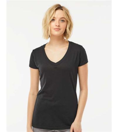 Tultex Women's Poly-Rich V-Neck T-Shirt 244M